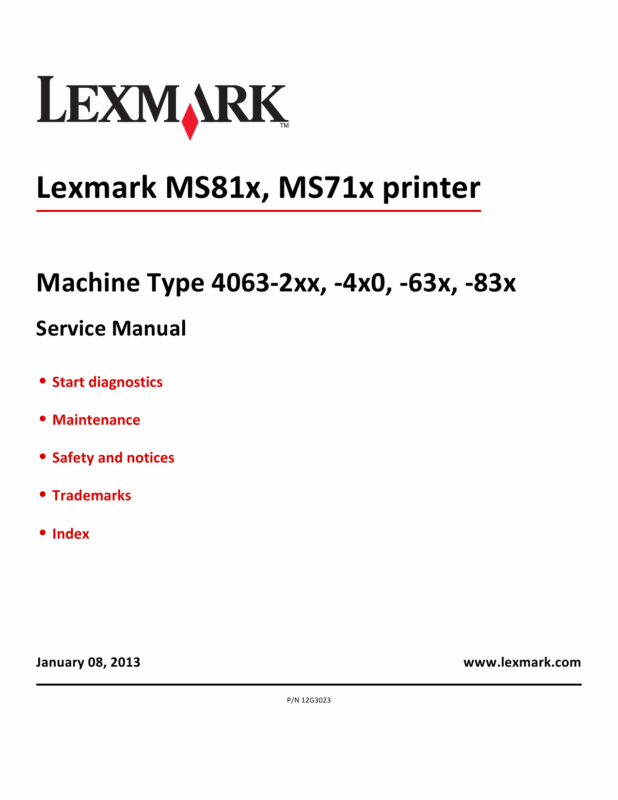 Lexmark MS M5150 MS710 MS711 MS810 MS811 MS812 4063 Service Manual-1